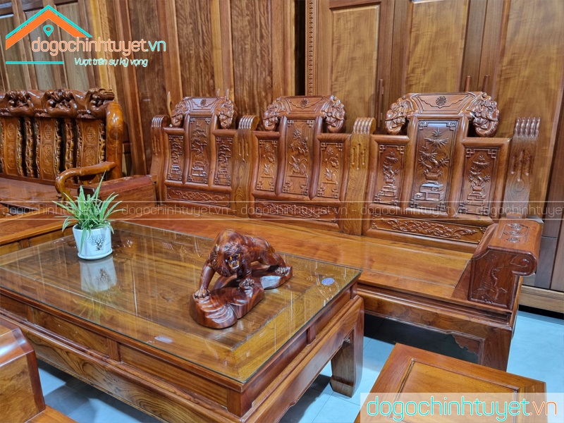 Bộ ghế Hương Vân tay hộp Thái Bình